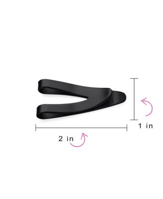 Dollar Sign Money Clip Card Holder Brushed Silver Stainless Steel