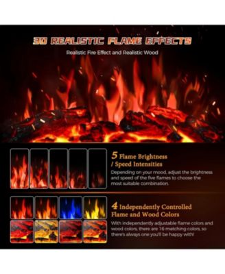 Electric Firplace Heater, Infrared Heaters with Remote Control and 3D Flame Effect and Heating Mode, Overheating Safe