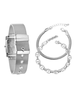 Women's Silver Tone Metal Alloy Analog Watch, 23mm