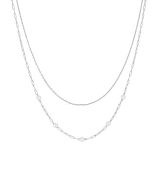 Simulated Cultivated Pearl Layered Necklace