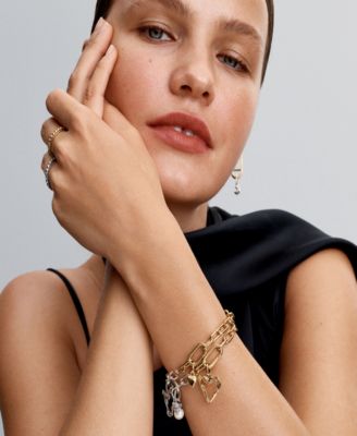 14K Gold Plated Wire Heart Dangle Charms