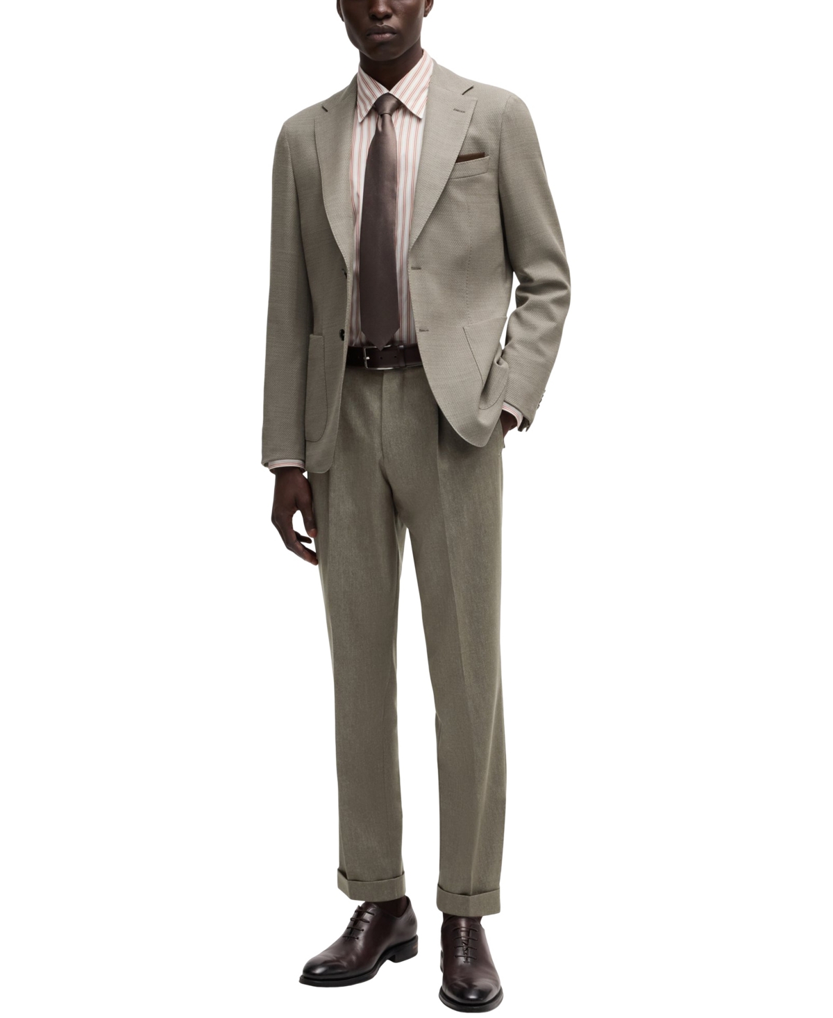 Hugo Boss Boss By  Men's Wool-blend Slim-fit Blazer In Open Green