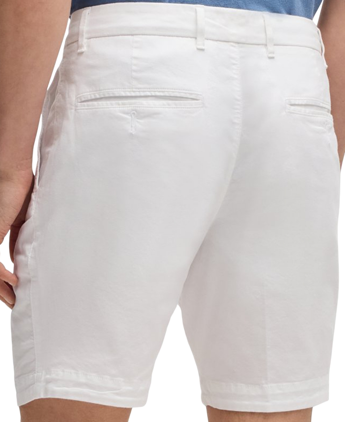 Hugo Boss Boss By  Men's Cotton-twill Slim-fit Shorts In White