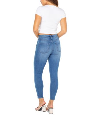 Juniors' Curvy Distressed Skinny Ankle Jeans 