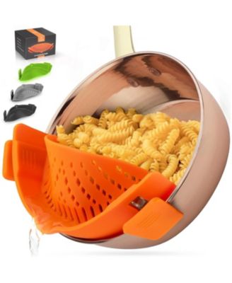 Silicone Pot Strainer - Adjustable Snap On Strainer For Most Pots & Pans