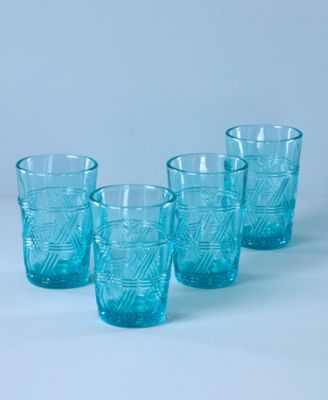 Butterfly Meadow Blue Tall Glasses, Set of 4
