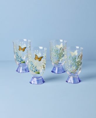 Butterfly Meadow Herbs Tall Tumblers, Set of 4