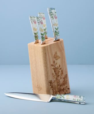 Butterfly Meadow Herb 6-Piece Cutlery & Block Set