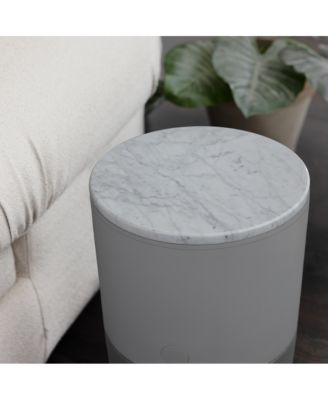 Bloom Air Purifier, Smart HEPA-13 Medical-Grade Filtration, Large Rooms (1,517 Sq. Ft.)  Grey Special Edition with Marble Accent Table