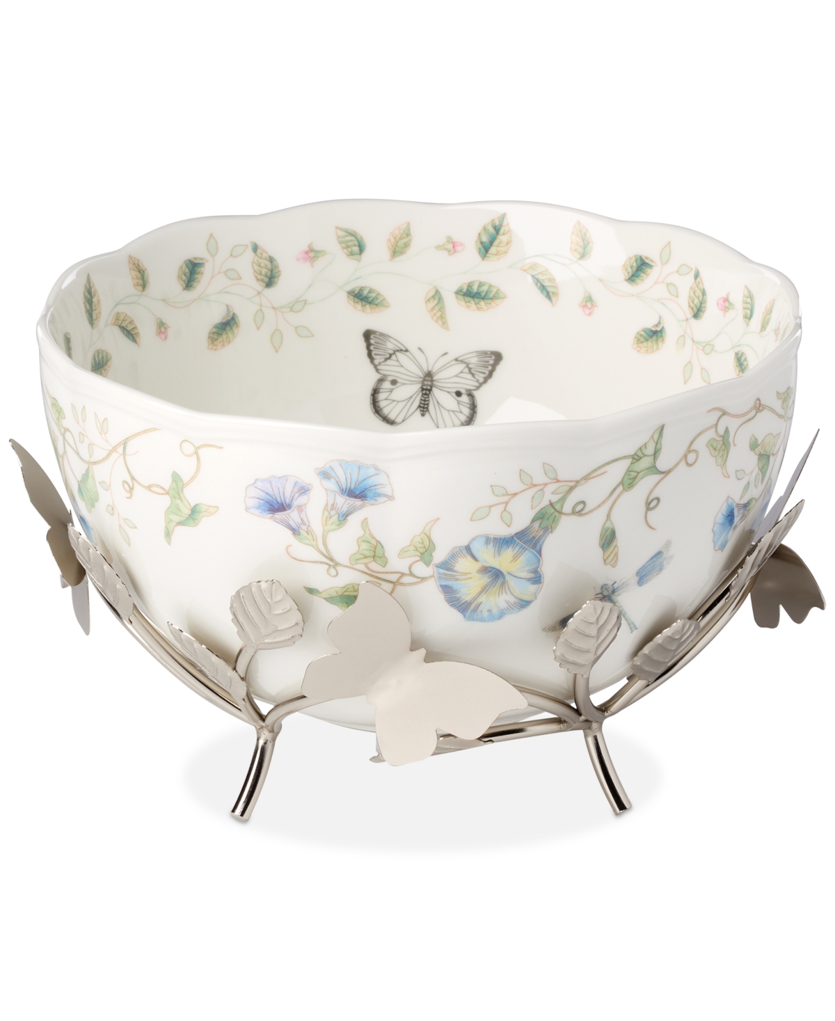 Lenox Butterfly Meadow Large Bowl With Stand
