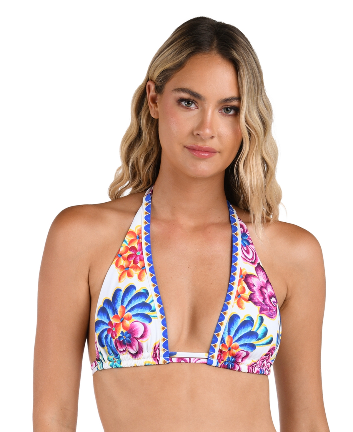 La Blanca Women's Paradiso Deep-v Halter Bikini Top