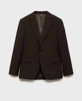 Men's Slim-Fit Wool Suit Blazer