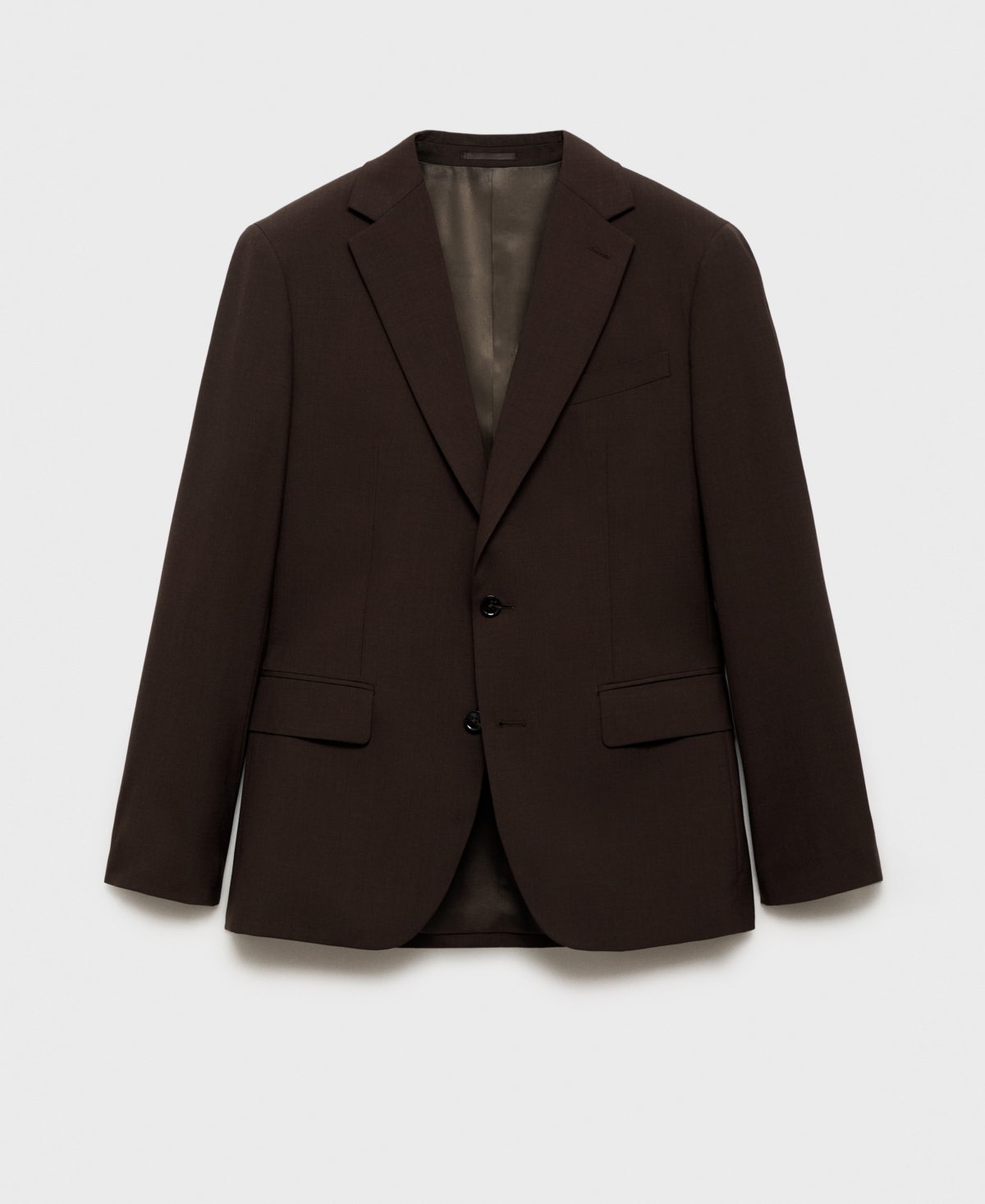 Mango Men's Slim-fit Wool Suit Blazer In Brown