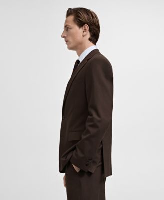 Men's Slim-Fit Wool Suit Blazer