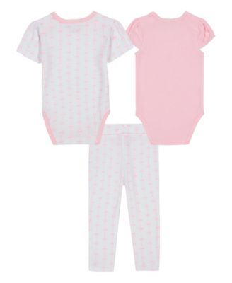 Baby Girl 3-Piece Bodysuits and Striped Leggings Set