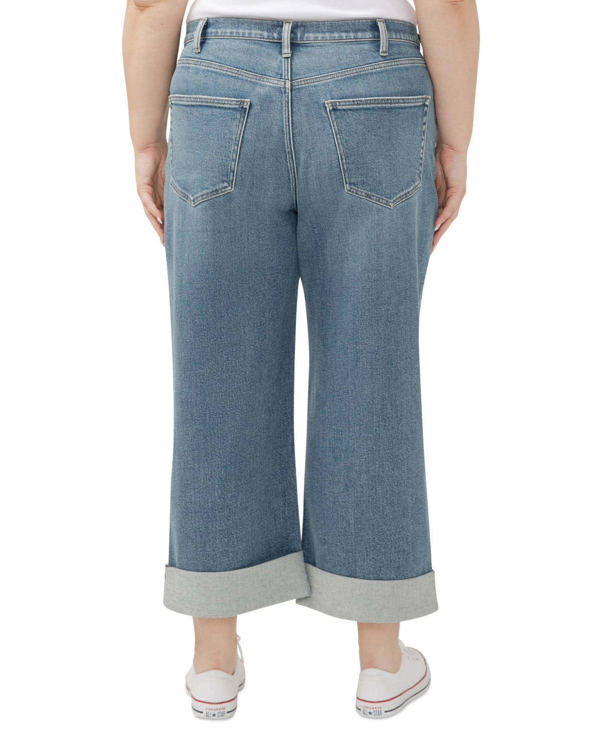 Shop Silver Jeans Co. Plus Size Be Easy High-rise Wide-leg Jeans In Indigo