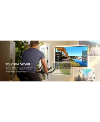 Smart Customizable Air Bike Trainer, 330LB Capacity Leg + Arm Cardio Workout, with SunnyFit App Bluetooth Link