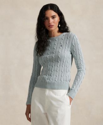 Polo Ralph Lauren - Women's Cable-Knit Cotton Crewneck Sweater
