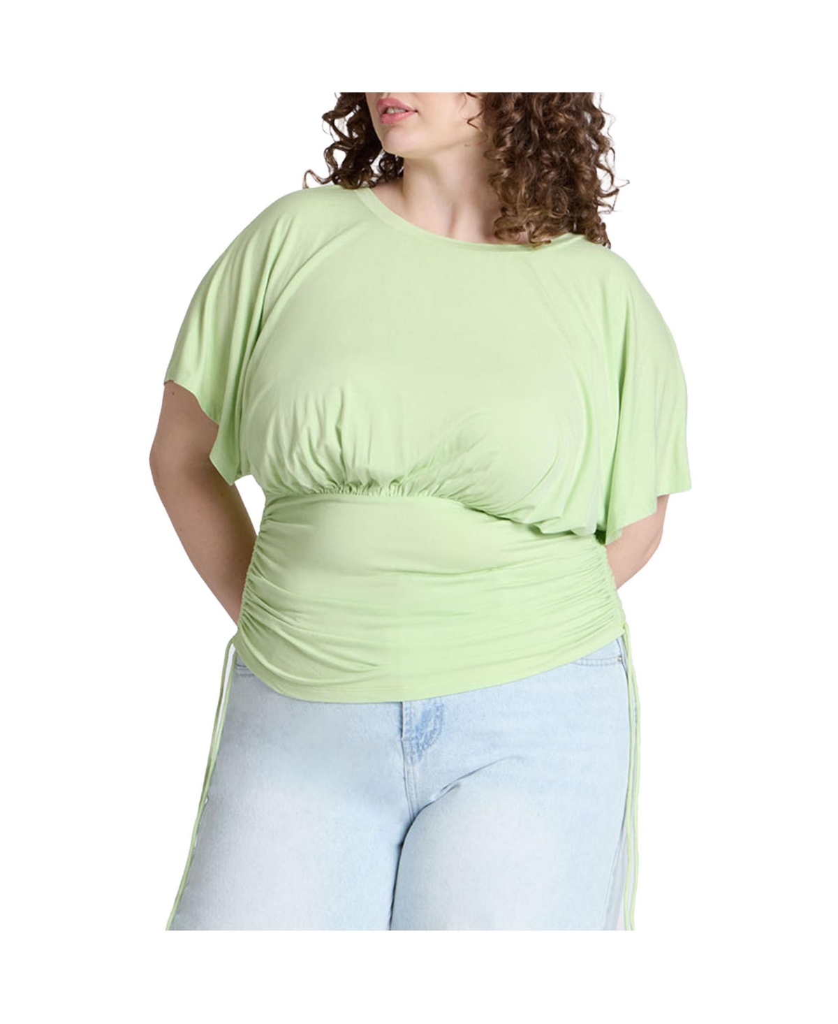 Plus Size Kimono Sleeve Tee - Butterfly