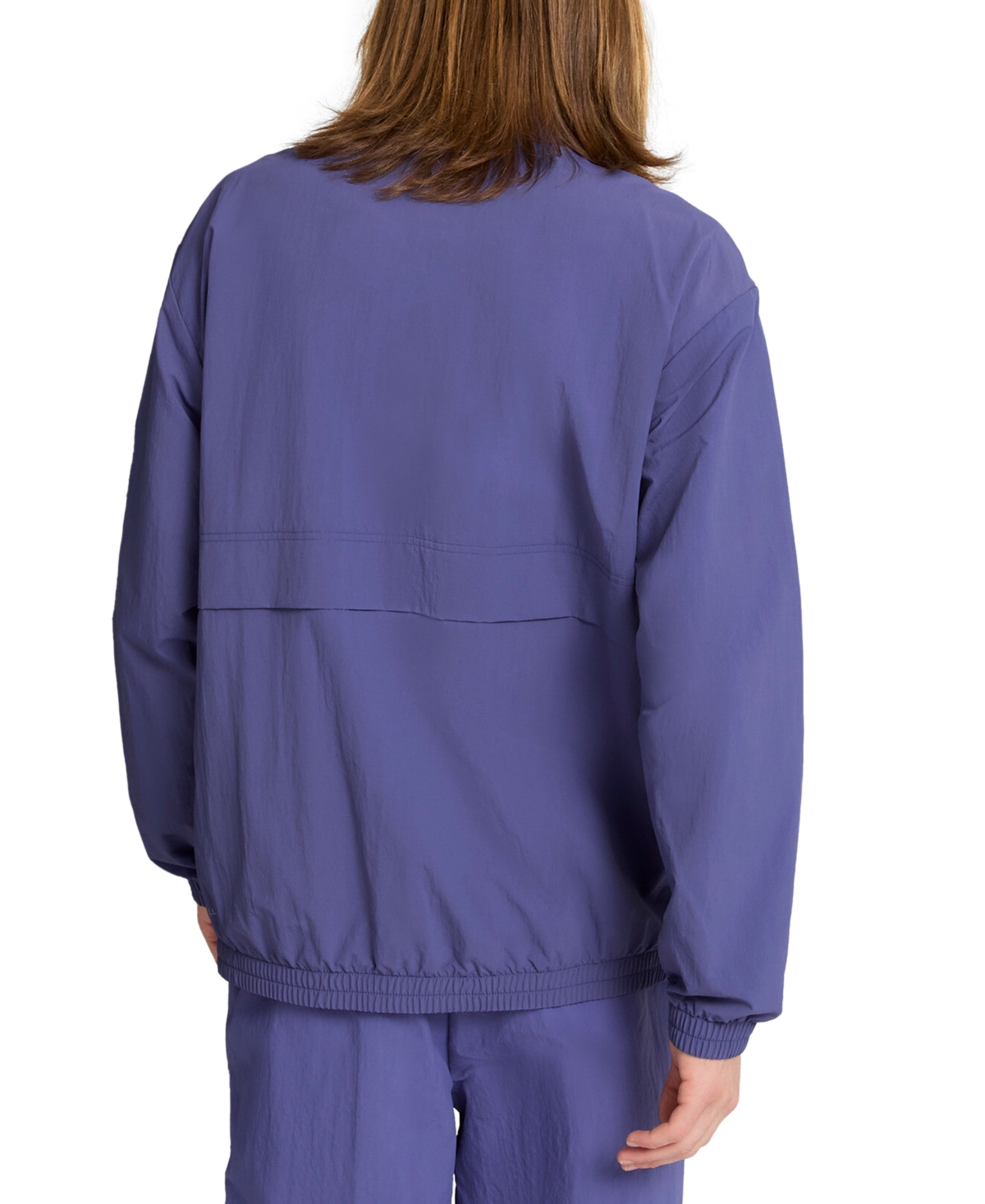 Puma Men's Regular-fit Full-zip Windbreaker In Blue Crystal-red Fire