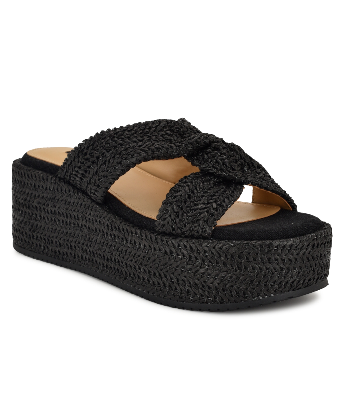Nine West Cerry Platform Sandal In Black