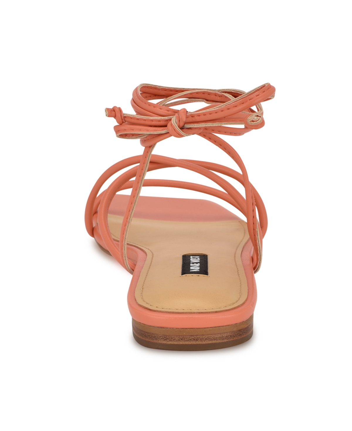 Nine West Mikila Ankle Wrap Sandal In Orange