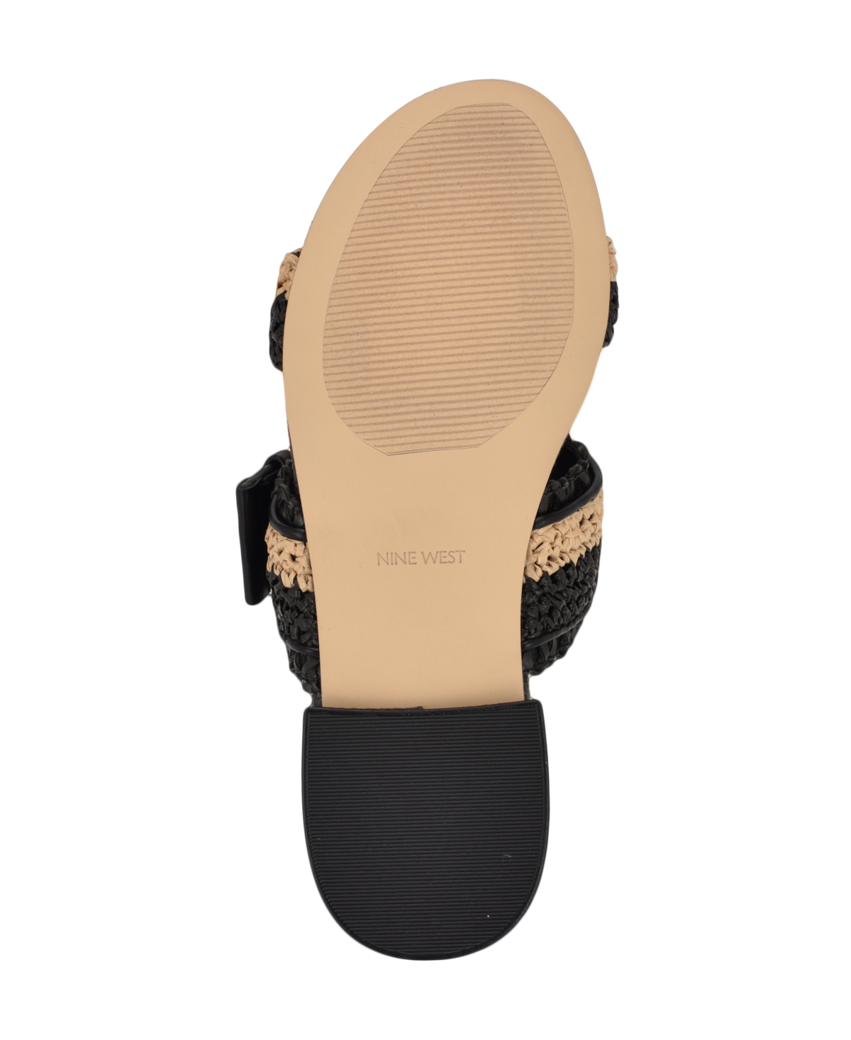 Nine West Sameey Two-strap Sandal In Black,natural