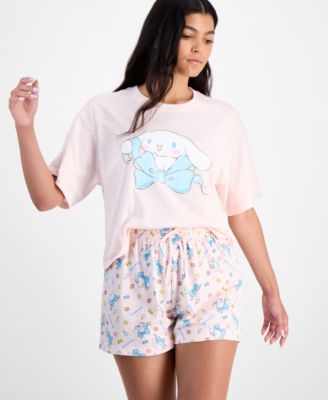 Juniors' Cinnamoroll Pull-On Graphic Shorts