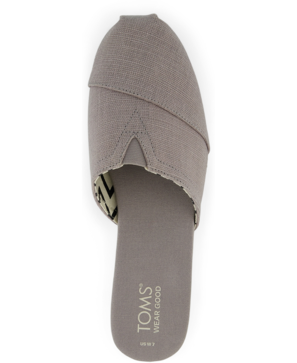 Shop Toms Women's Alpargata Espadrille Almond Toe Mules In Morning Dove Heritage Canvas