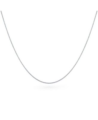 Fine 14K Gold Rose Gold Plated Sterling Silver Chain Necklace 16-18 Inch Length