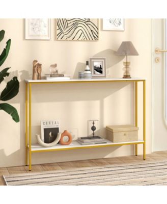 Console Table with Shelf with Dual Anti-Tipping Kits