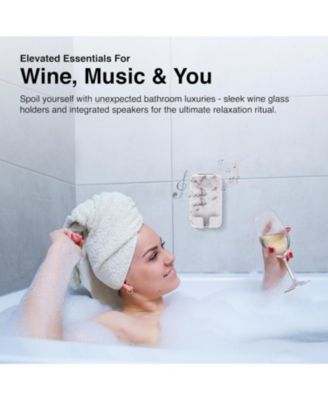 Waterproof Bath Wine Glass Holder Bluetooth Speaker