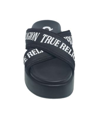 Alia Cross Strap Slip on Platform Sandal