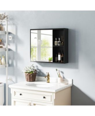 Bathroom Medicine Cabinet with Single Mirror Door
