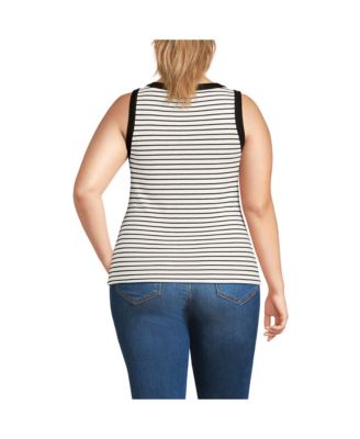 Plus Size Drapey Rib Fitted Tank Top