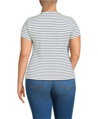 Plus Size Drapey Rib Fitted Short Sleeve Mini T-Shirt
