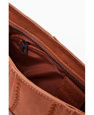 Women's Small embroidered faux leather bag