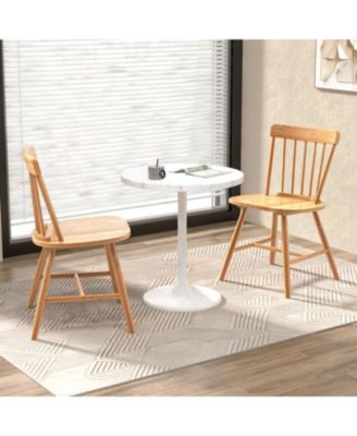 Farmhouse Kitchen Chair Set of 2 with Rubber Wood Frame
