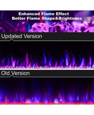 Electric Fireplace inch Recessed and Wall Mounted,The Thinnest FireplaceLow Noise, Fit for 2 x 6 Stud, Remote Control with Timer,Touch Screen,Adjustable Flame Colors and Speed