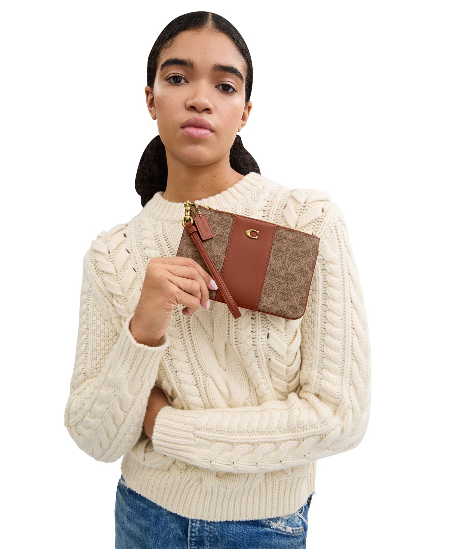 Essential Small Signature Canvas Wristlet
