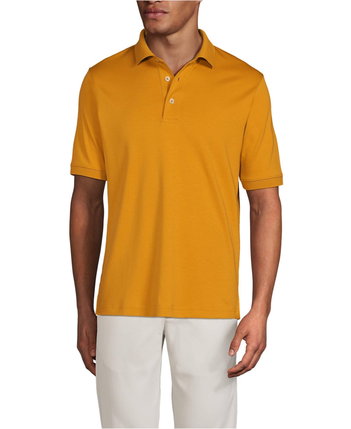 Men's Short Sleeve Cotton Supima Polo Shirt - Dark charcoal heather