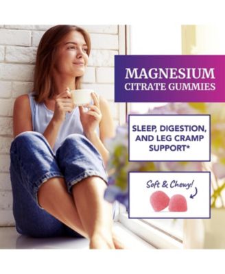 Magnesium Citrate Gummies, Absorption Magnesium for Calm, Relaxation & Digestion, Raspberry Flavor, 60ct