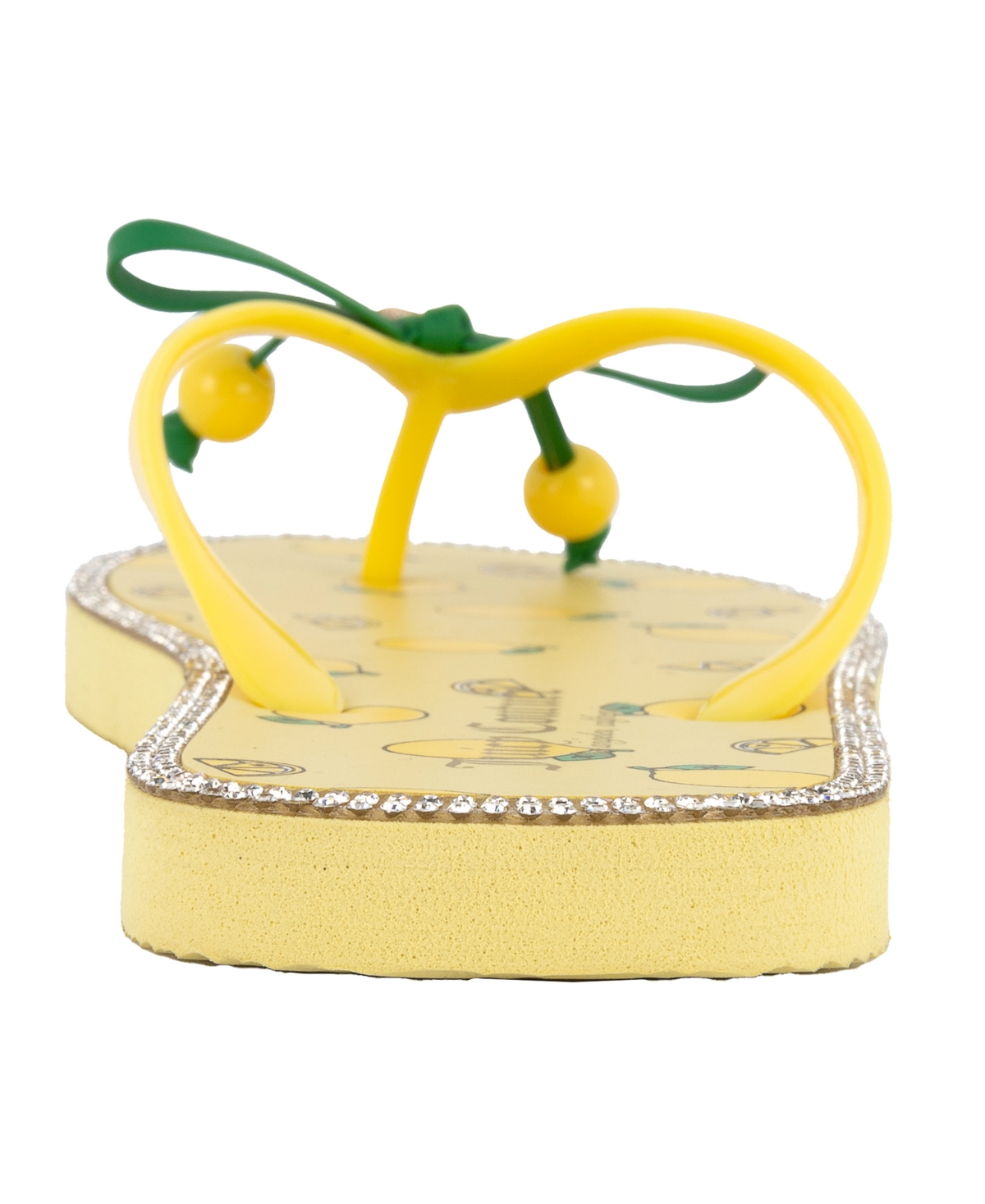 Juicy Couture Women's Slurpy Fruity Flip Flops In Yellow,lemons