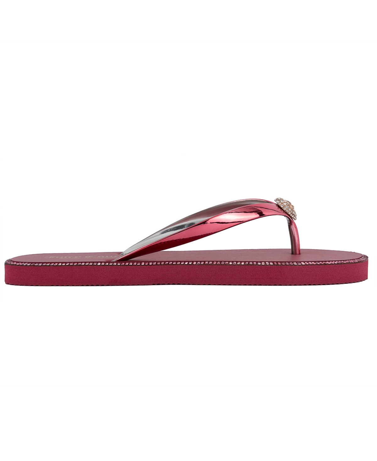 Shop Juicy Couture Women's Selfless Flip Flop Sandals In Burgundy