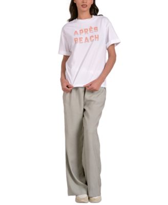 Women's Cotton Apr&egrave;s Beach Crewneck Tee