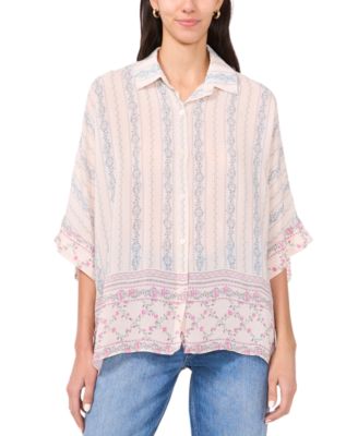 Women's The River Button-Front Dolman-Sleeve Top