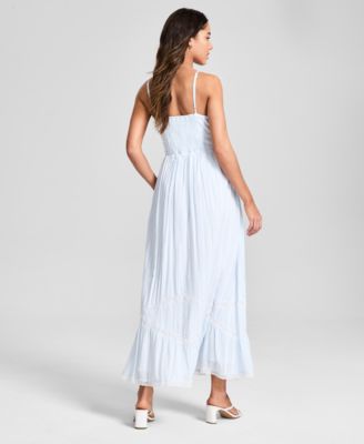 Women's Lace-Inset Fit & Flare Maxi Dress, Exclusively at Macy's