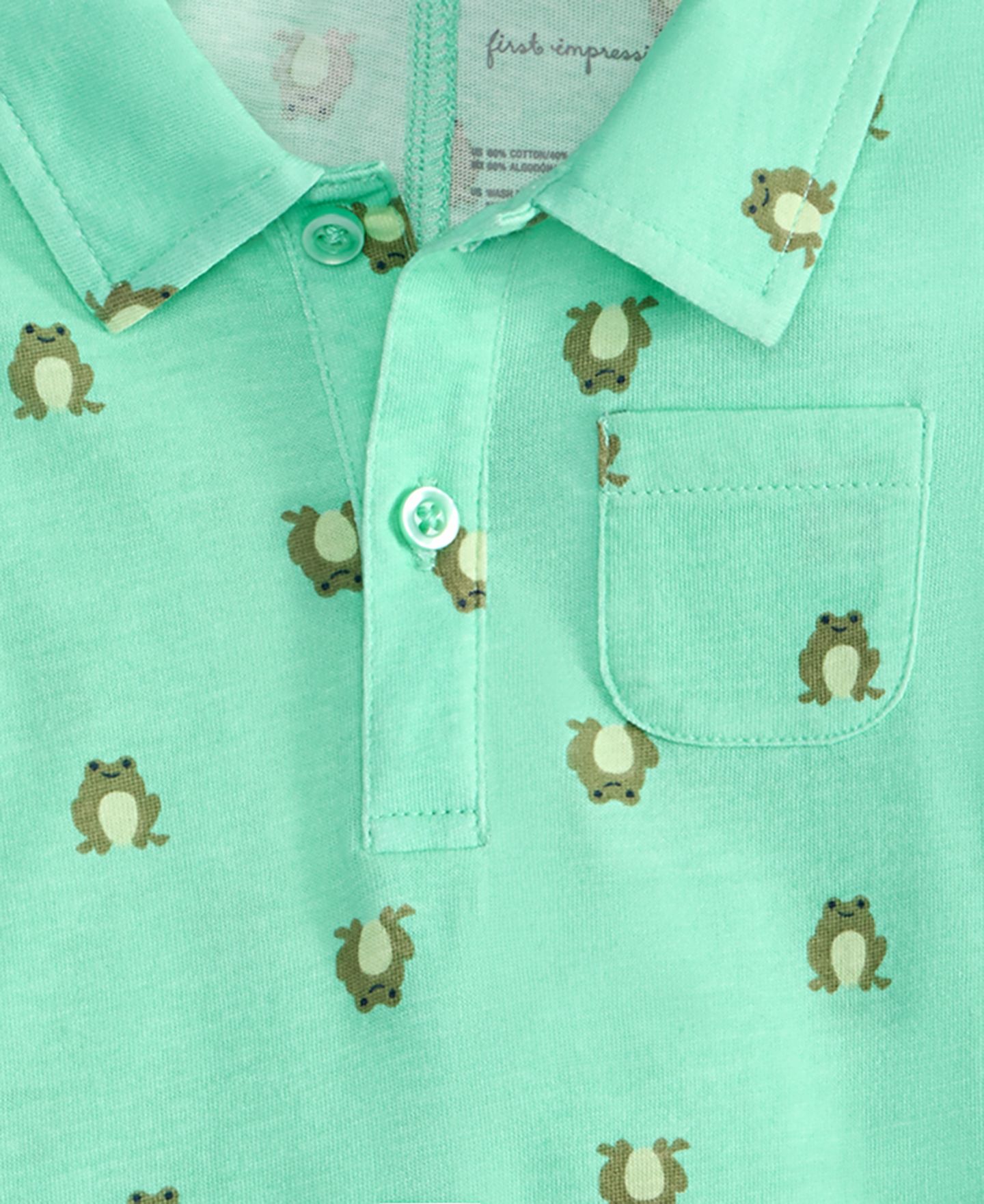 Комбинезон First Impressions Jump Frog-Print Romper для мальчиков-малышей, цвет: Garden Party — фото 3