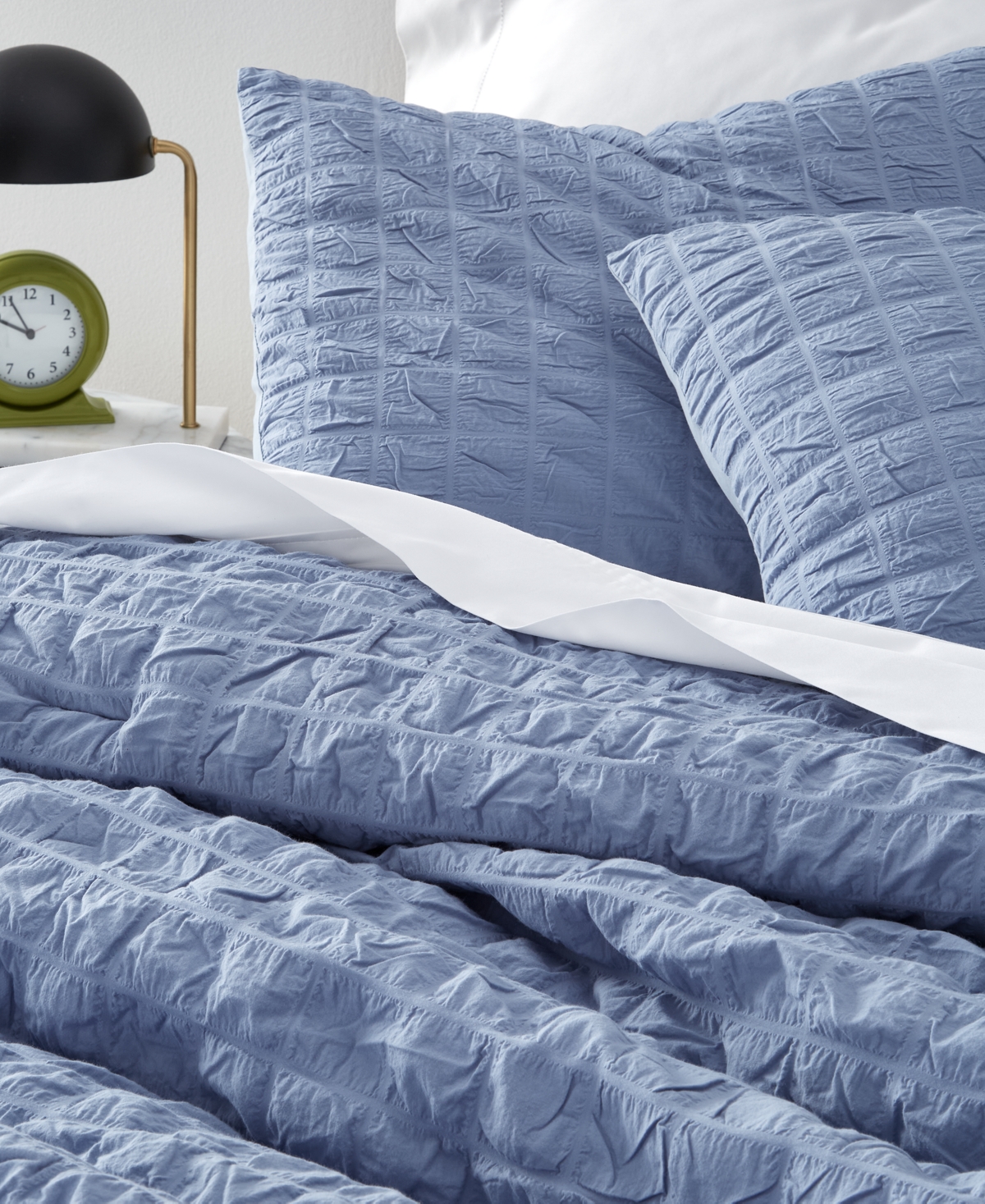 Arch Studio Seersucker 3-pc. Comforter Set, King, Exclusively At Macy's In Chambray Blue