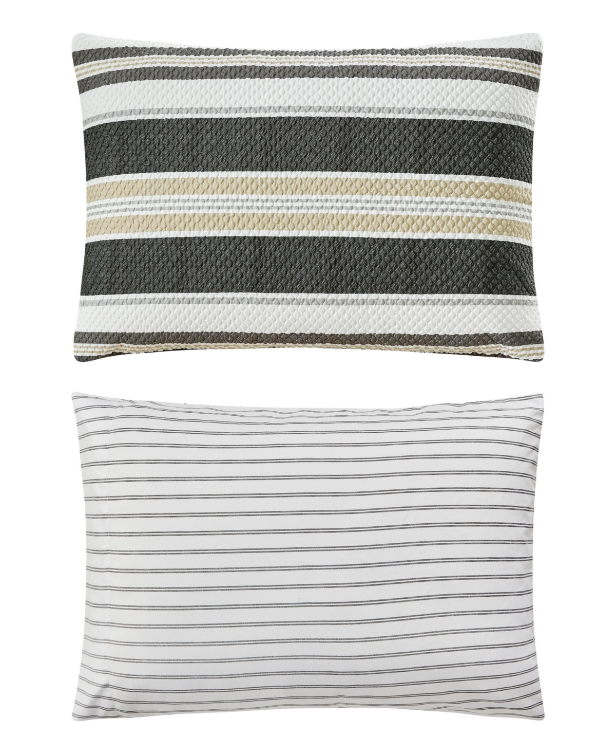 Nautica Prospect Harbor Comforter Set In Black,beige